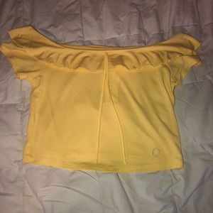 Yellow off the shoulder top